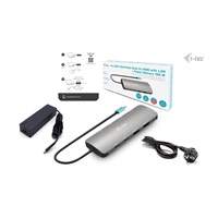 i-tec USB-C Metal Nano 2x HDMI Docking Station, PD 100W + Charger 100W (bundle)