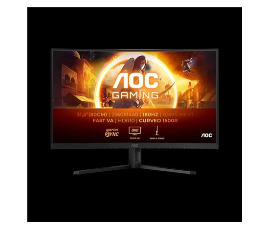 AOC MT VA LCD WLED 31,5" CQ32G4VE - Fast VA panel, 2560x1440, 2xHDMI, DP, zakriven