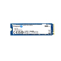 Kingston SSD 500GB NV3, M.2 2280, NVMe PCIe Gen4x4, (R: 5000MB/s; W: 3000MB/s)