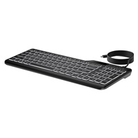 HP 400 Backlit Wired Keyboard - drátová podsvícená klávesnice CZ/SK