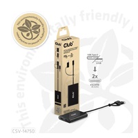 Club3D Video rozbočovač USB-C/A na 2xHDMI 2.0, Dual Monitor, 4K60Hz (M/F)
