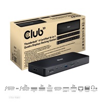Club3D Dokovací stanice USB-C 16v1, 3xDP, 2xHDMI, 1xUSB-C, 3xUSB, 1xRJ45, 1x3.5mm, černá
