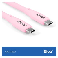 Club3D Kabel USB-C 4.0, 20Gbps, 4K60Hz, PD 240W, 2m, růžová