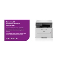 BAZAR - BROTHER multifunkce color LED DCP-L3520CDW - A4 18ppm 512MB 250listů USB WIFI 600dpi duplex - Poškozený obal (Ko