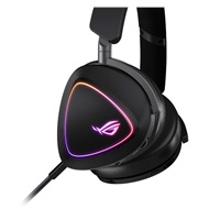 ASUS sluchátka ROG DELTA II, Bezdrátové 2.4GHz, ARGB, černá