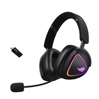 ASUS sluchátka ROG DELTA II, Bezdrátové 2.4GHz, ARGB, černá