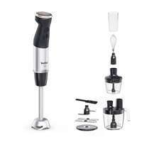 Tefal HB67G830 Quickchef+ 5v1 tyčový mixér, 1000 W, 20 rychlostí, tichý režim, plynulá regulace rychlosti, nerez / černá