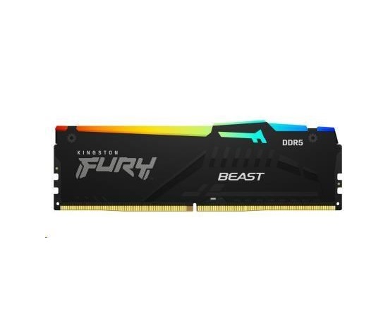 KINGSTON DIMM DDR5 16GB 6000MT/s CL36 FURY Beast RGB Černá EXPO