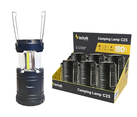 Technik Camping lamp C25 kempingová lampa 3xAA 180lm LED COB