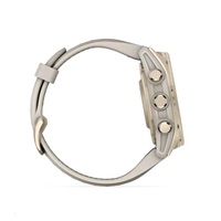 Garmin fenix® 8 – 43 mm, AMOLED, Sapphire, Soft Gold / Fog grey se silikonovým řemínkem, EU