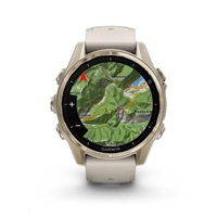 Garmin fenix® 8 – 43 mm, AMOLED, Sapphire, Soft Gold / Fog grey se silikonovým řemínkem, EU