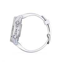 Garmin fenix® 8 – 43 mm, AMOLED, Silver / Whitestone se silikonovým řemínkem.