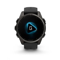 Garmin fenix® 8 – 43 mm, AMOLED, Sapphire, Carbon grey DLC titanium, Black / Pebble grey se silikonovým řemínkem, EU
