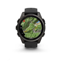 Garmin fenix® 8 – 43 mm, AMOLED, Sapphire, Carbon grey DLC titanium, Black / Pebble grey se silikonovým řemínkem, EU