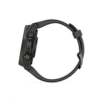 Garmin fenix® 8 – 43 mm, AMOLED, Sapphire, Carbon grey DLC titanium, Black / Pebble grey se silikonovým řemínkem, EU