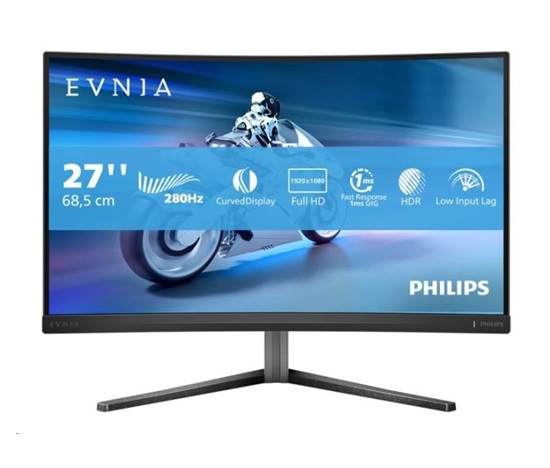 Philips MT 27" 27M2C5200W/00 - 1920x1080,VA,280Hz,HDR10,2xHDMI,1xDP,Zakřivený,Pivot