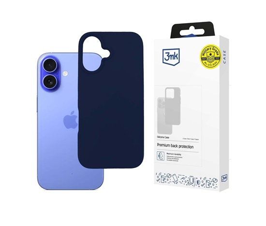 3mk Silicone Case Dark Navy pro Apple iPhone 16