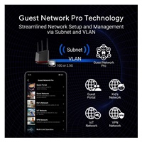 ASUS Router RT-BE86U, Herní WiFi7 Router, AiMesh, 2xWAN, 3xLAN, 1xUSB 3.2