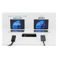 i-tec Universal Dual 4K Display Docking Station, Power Delivery 85W + i-tec USB-C Charger 100W