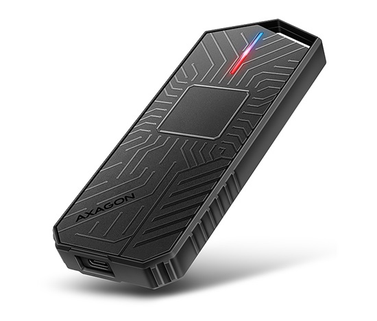 AXAGON EEM2-GAM, USB-C 10Gbps - NVMe & SATA SSD GAME M.2 box, bezšroubkový