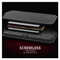 AXAGON EEM2-GAM, USB-C 10Gbps - NVMe & SATA SSD GAME M.2 box, bezšroubkový