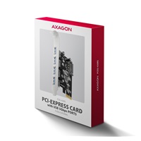 AXAGON PCEU-430RS, PCIe řadič, 4x USB 5Gbps port, SATA napájení, Renesas PD720201, SP