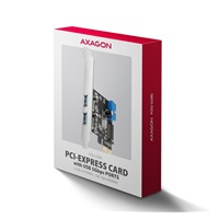 AXAGON PCEU-232RS, PCIe řadič, 2+2x USB 5Gbps port, SATA napájení, Renesas PD720201, SP & LP
