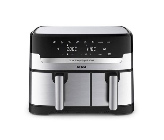 Tefal EY905D10 Dual Easy Fry & Grill fritéza, 2700 W, horkovzdušná, duální, 5.2 l + 3.1 l, displej