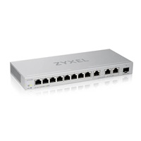 Zyxel XGS1250-12 v2, 12-Port Gigabit webmanaged Desktop Switch with 8 port 1G + 3-Port MultiGig 1/2.5/5/10G + 1-Port SFP