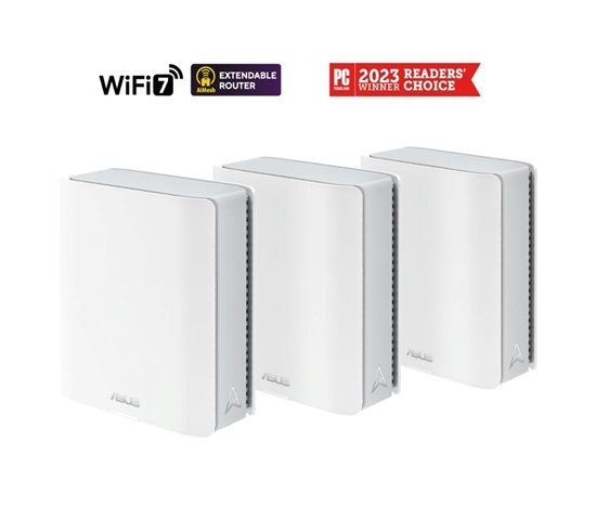 ASUS ZenWifi BT10 3-pack, WiFi7 Extendable Router, AiMesh, 2x WAN/LAN, 1x LAN, 1x 3.0