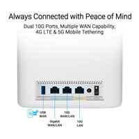 ASUS ZenWifi BT10 3-pack, WiFi7 Extendable Router, AiMesh, 2x WAN/LAN, 1x LAN, 1x 3.0
