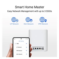 ASUS ZenWifi BT10 3-pack, WiFi7 Extendable Router, AiMesh, 2x WAN/LAN, 1x LAN, 1x 3.0