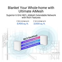 ASUS ZenWifi BT8 1-pack, WiFi7 Extendable Router, AiMesh, 1x WAN, 3x LAN, 1x 3.0
