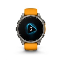 Garmin fenix® 8 – 47 mm, AMOLED, Sapphire, Titanium s Orange/Graphite silikonovým řemínkem, EU