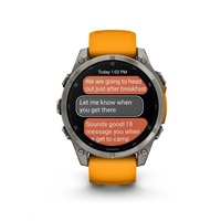 Garmin fenix® 8 – 47 mm, AMOLED, Sapphire, Titanium s Orange/Graphite silikonovým řemínkem, EU