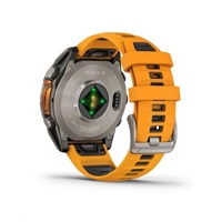 Garmin fenix® 8 – 47 mm, AMOLED, Sapphire, Titanium s Orange/Graphite silikonovým řemínkem, EU