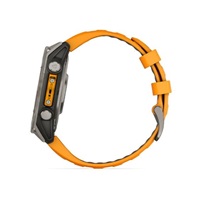 Garmin fenix® 8 – 47 mm, AMOLED, Sapphire, Titanium s Orange/Graphite silikonovým řemínkem, EU