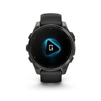 Garmin fenix® 8 – 47 mm, AMOLED, Sapphire, Carbon grey DLC titanium s Black/Gray silikonovým řemínkem, EU