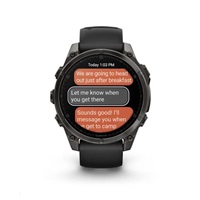 Garmin fenix® 8 – 47 mm, AMOLED, Sapphire, Carbon grey DLC titanium s Black/Gray silikonovým řemínkem, EU