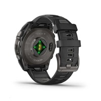 Garmin fenix® 8 – 47 mm, AMOLED, Sapphire, Carbon grey DLC titanium s Black/Gray silikonovým řemínkem, EU