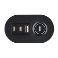 Viking síťová prodlužovací zásuvka R33S, 3x AC 230V, 1x USB-A, 2x USB-C, délka 1,4 m