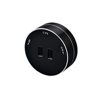 Viking zásuvkový modul A50, 2x USB-A, černá