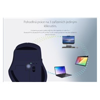ASUS MW203 Multi-Device Wireless Silent Mouse, modrá