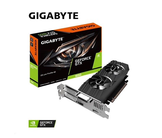 BAZAR - GIGABYTE VGA NVIDIA GeForce GTX 1650 OC 4G, Low Profile 4GB GDDR5,  Po opravě