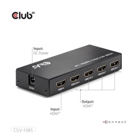Club3D Video rozbočovač 1:4 HDMI 2.0 4K120Hz, 4 porty, černá