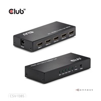 Club3D Video rozbočovač 1:4 HDMI 2.0 4K120Hz, 4 porty, černá