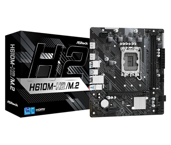 ASRock MB Sc LGA1700 H610M-H2/M.2, Intel H610, 2xDDR4, 2xHDMI, mATX