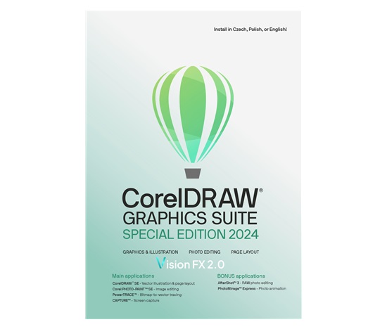 CorelDRAW Graphics Suite Special Edition 2024 CZ/PL ESD + Vision FX 2.0