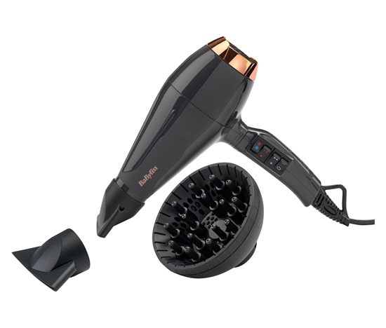 BaByliss Italian Air Pro 2200 6719DE fén na vlasy, 2200 W, 3 teploty a 2 rychlosti, ionizace, černá