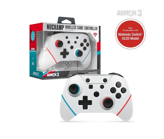 Hyperkin Armor3 NuChamp Wireless Game Controller For Nintendo Switch®/Nintendo Switch® Lite (White)